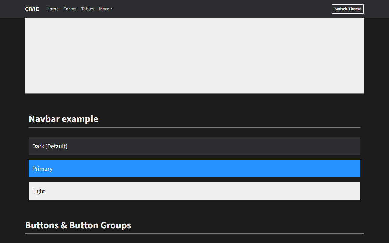 Civic Theme Screenshot