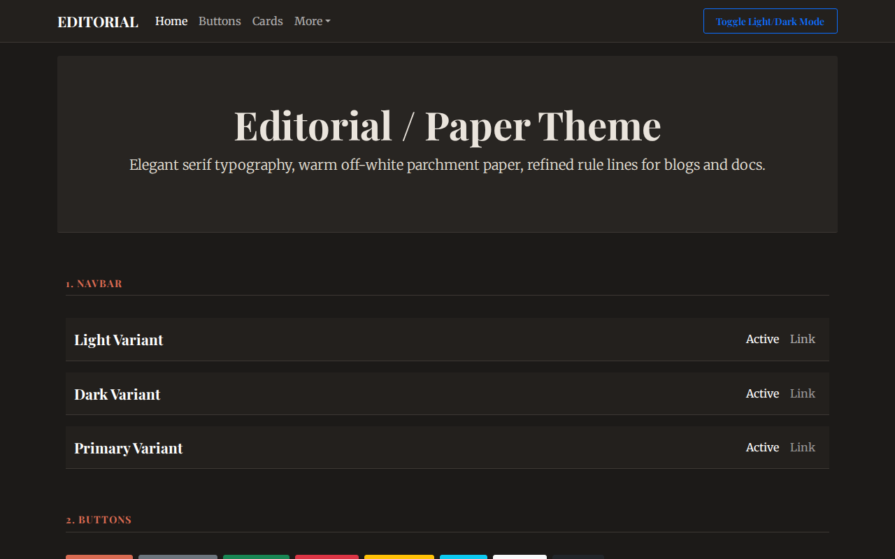 EDITORIAL / PAPER Theme Screenshot