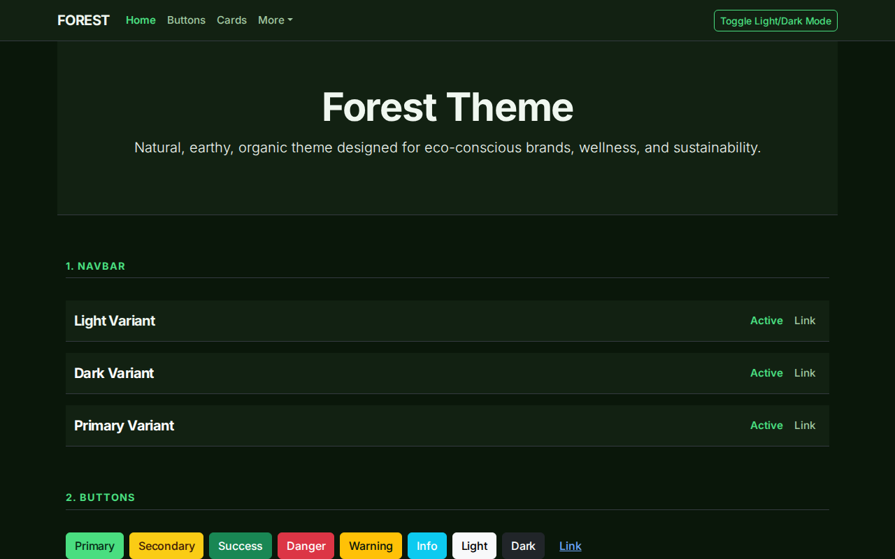 Forest Theme Screenshot