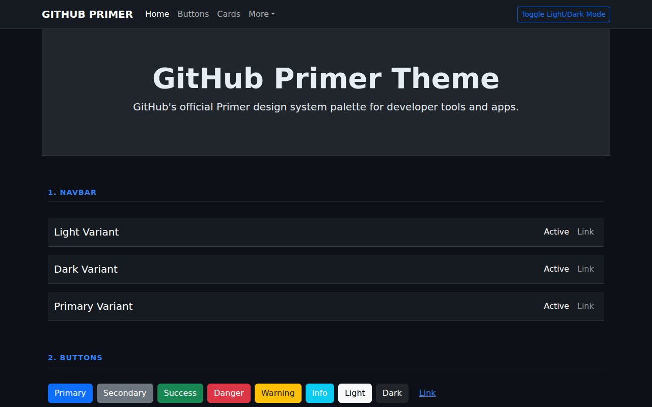 GitHub Primer Theme Screenshot