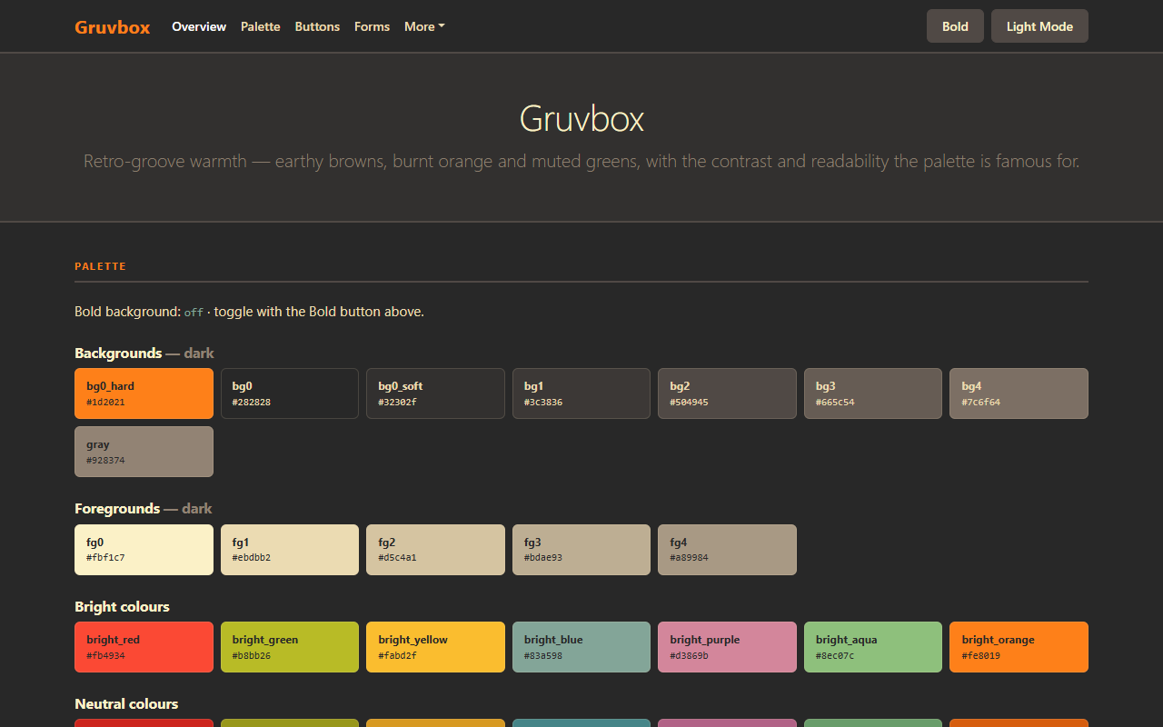 Gruvbox theme screenshot
