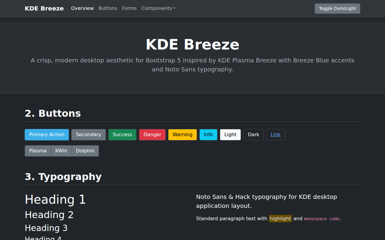 KDE Breeze Theme Screenshot