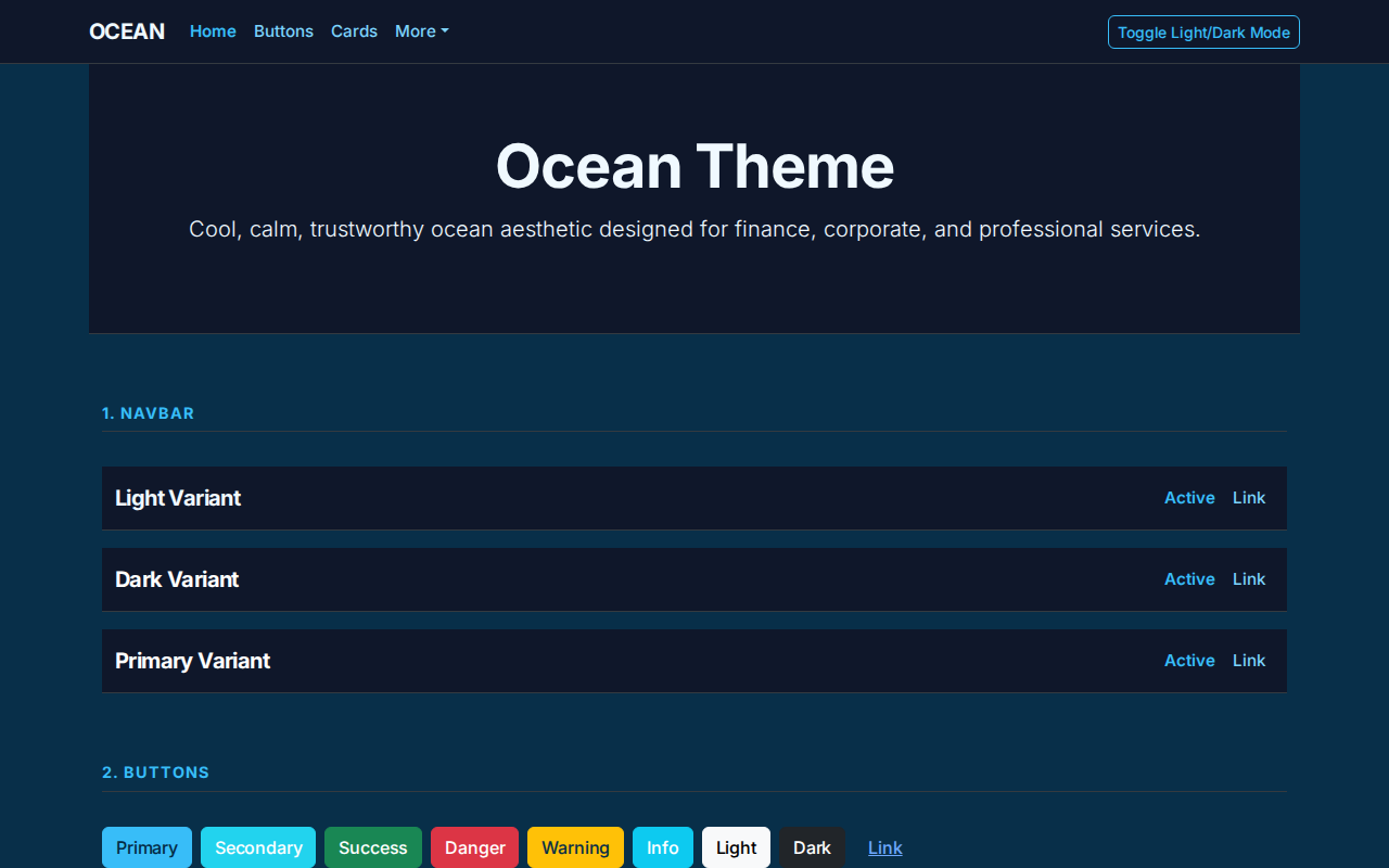 Ocean Theme Screenshot