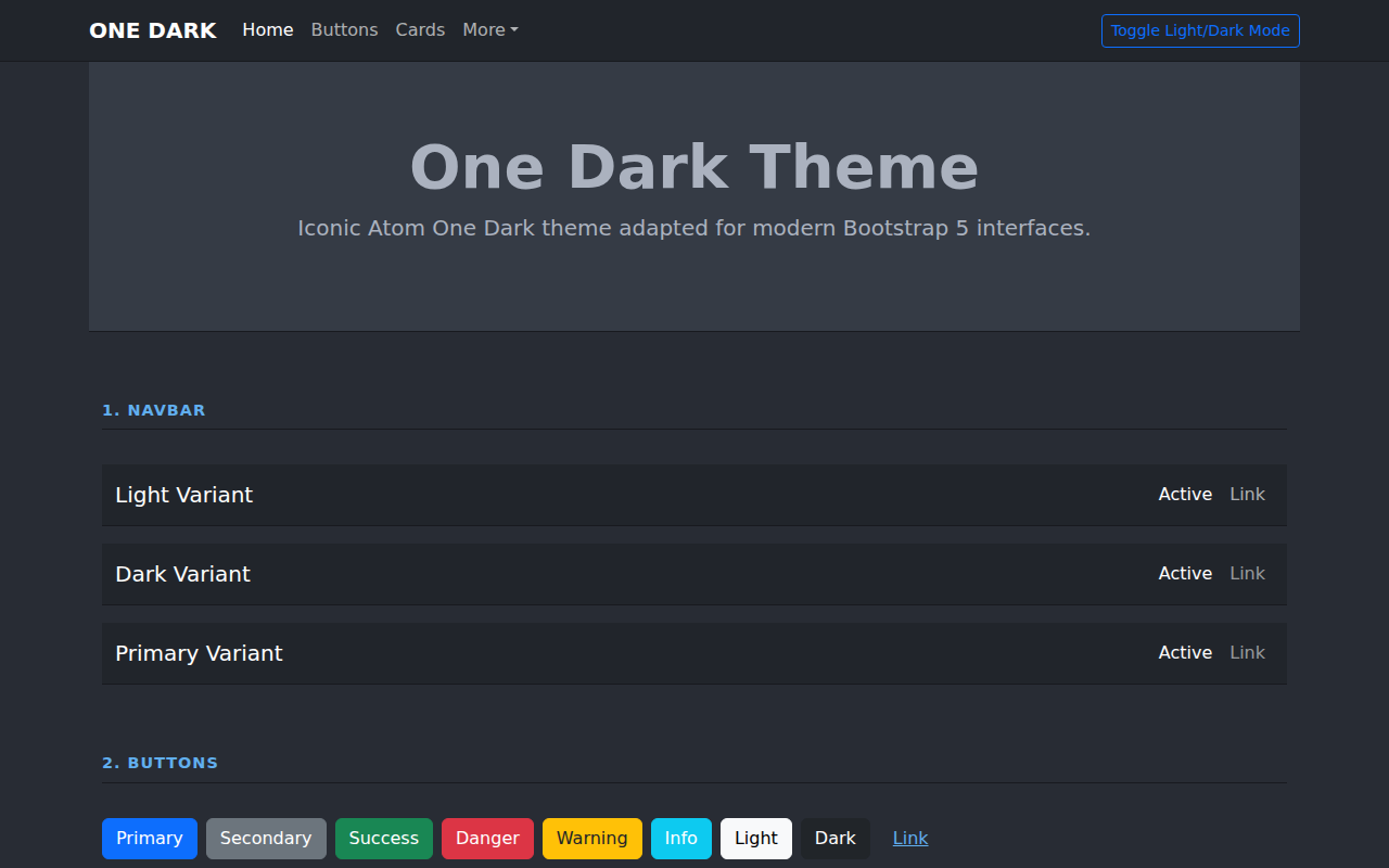 One Dark Theme Screenshot