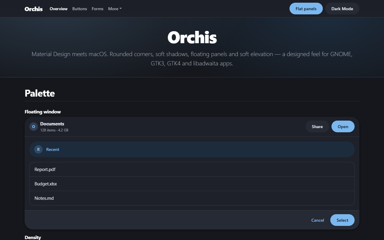 Orchis theme screenshot