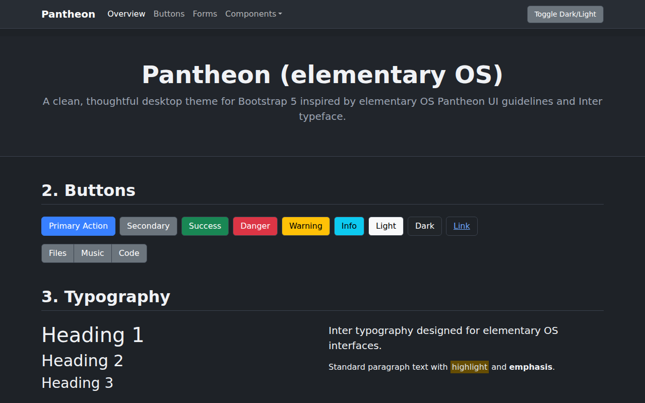 Pantheon Theme Screenshot