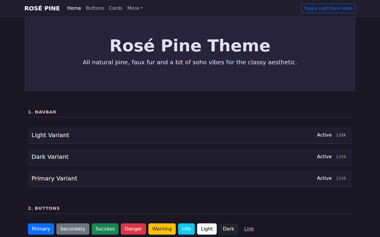Rosé Pine Theme Screenshot