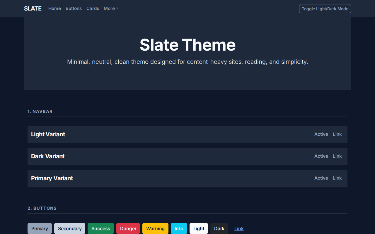 Slate Theme Screenshot