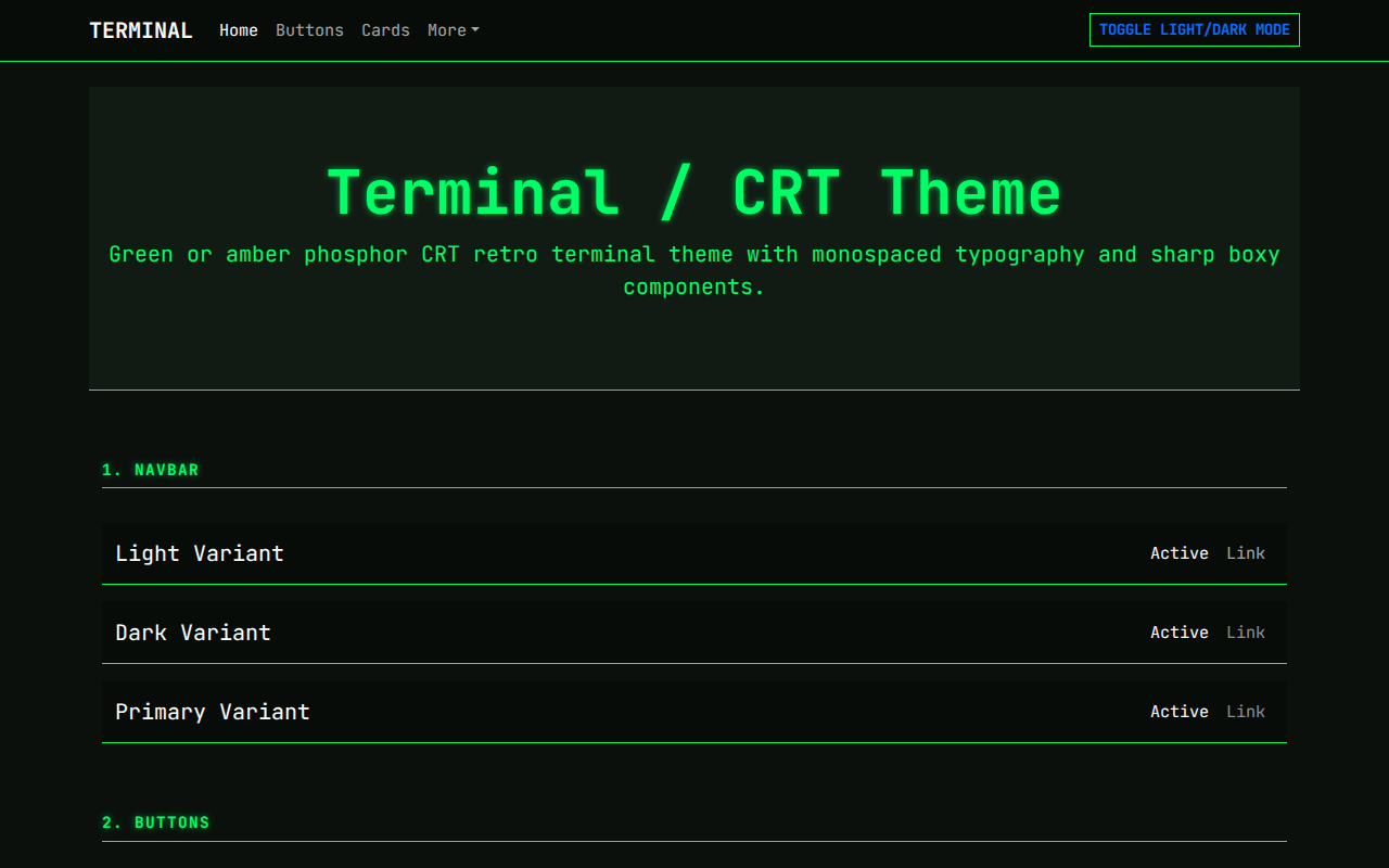 TERMINAL / CRT Theme Screenshot