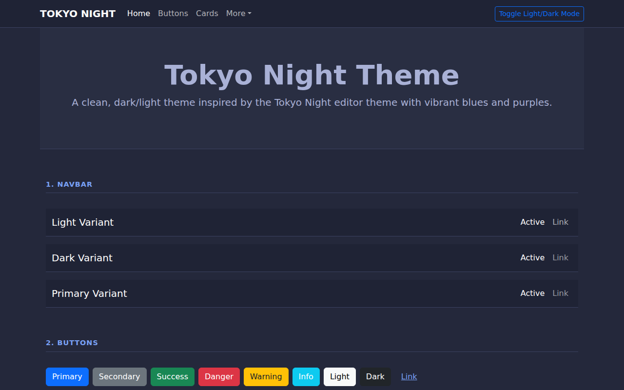 Tokyo Night Theme Screenshot