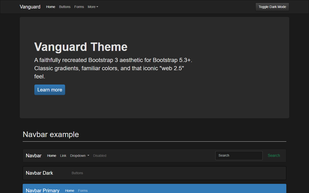 Vanguard Theme Screenshot
