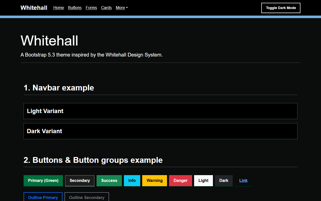 Whitehall Theme Screenshot